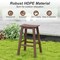 29 Inch HDPE Patio Bar Stool Set of 2, Armless Saddle Design, Weather-Resistant, Outdoor Seating